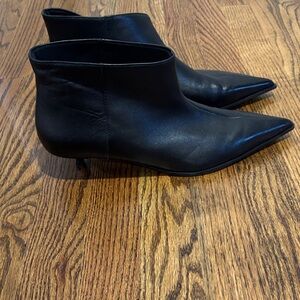 Zara Sleek Black Ankle Booties